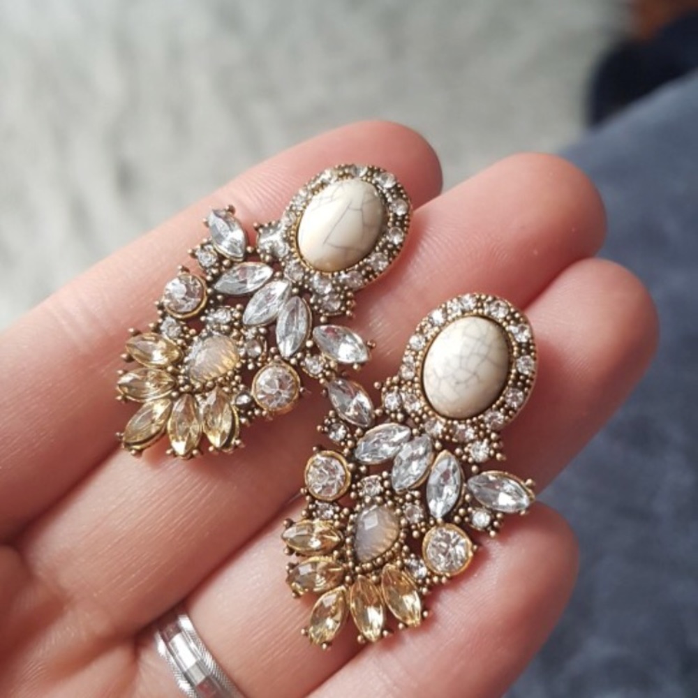 Champagne Crystal Earrings